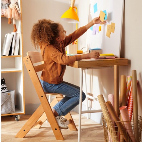 Kinderkraft столче за хранење ENOCK (natur + white)