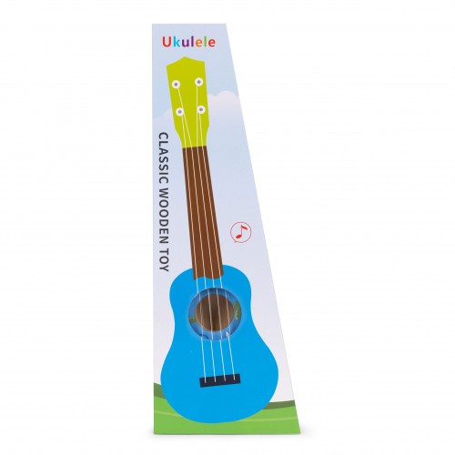 Дрвена гитара за деца сина боја - ECOTOYS