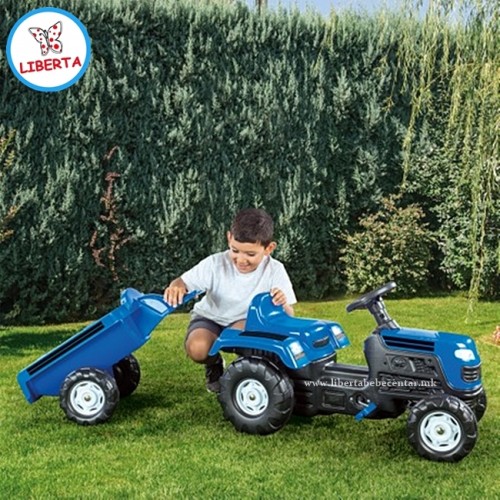 Трактор со приколка (blue)
