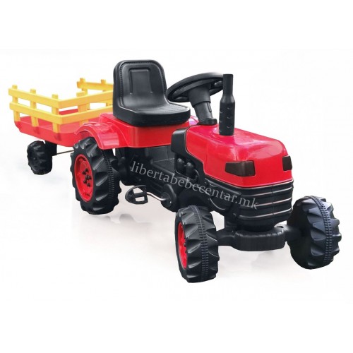 Трактор со приколка (red)
