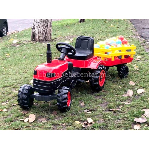 Трактор со приколка (red)