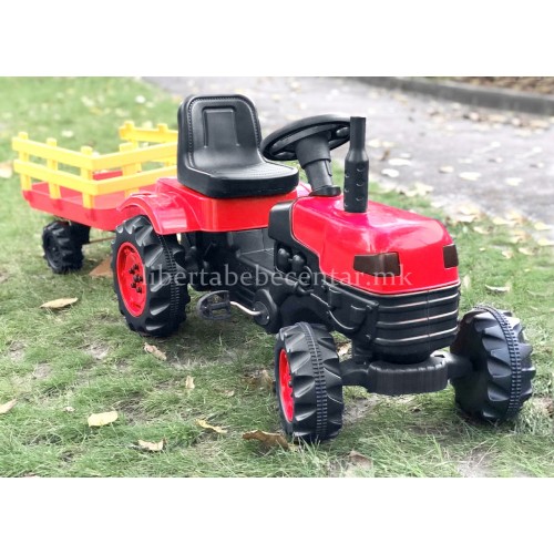Трактор со приколка (red)