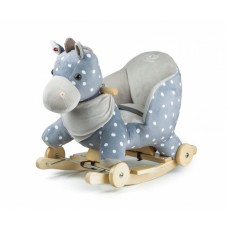 Kinderkraft PLUSH ROCKING HORSE (2 in 1) grey