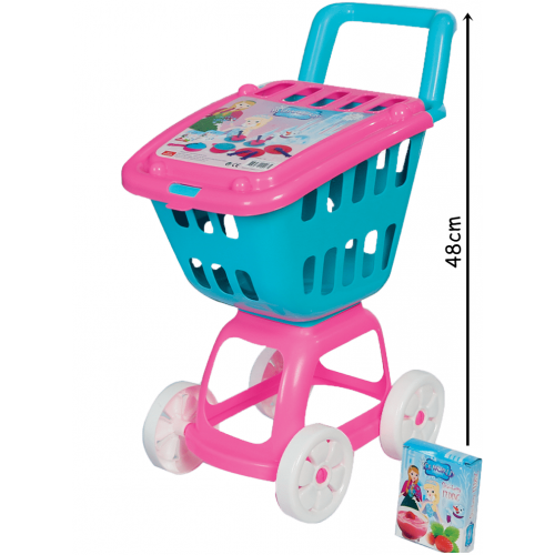 LAND OF ICE CREAM SHOPPING TROLLEY - Количка за пазарење и кујнски сет (17 парчиња)