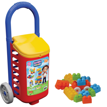 MAGIC BLOCKS SHOPPING TROLLEY - Количка со коцки (38 парчиња)