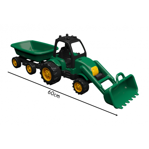 TRACTOR EXCAVATOR WITH TRAILER - Трактор со приколка и дигалка (60 cm)