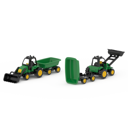 TRACTOR EXCAVATOR WITH TRAILER - Трактор со приколка и дигалка (60 cm)