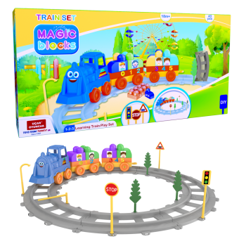 MAGIC BLOCKS TRAIN SET - Сет воз магични коцки 43 парчиња