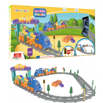 MAGIC BLOCKS TRAIN SET - Сет воз магични коцки 93 парчиња