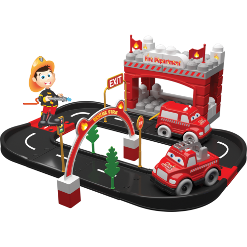 MAGIC BLOCKS FIRE BRIGADE SET - Сет магични коцки противпожарна бригада 52 парчиња