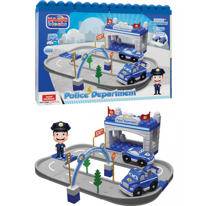 MAGIC BLOCKS POLICE SET - Сет магични коцки полиција 52 парчиња
