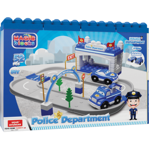 MAGIC BLOCKS POLICE SET - Сет магични коцки полиција 52 парчиња