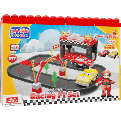 MAGIC BLOCKS F1 RACING TRACK - Сет магични коцки формула 52 парчиња