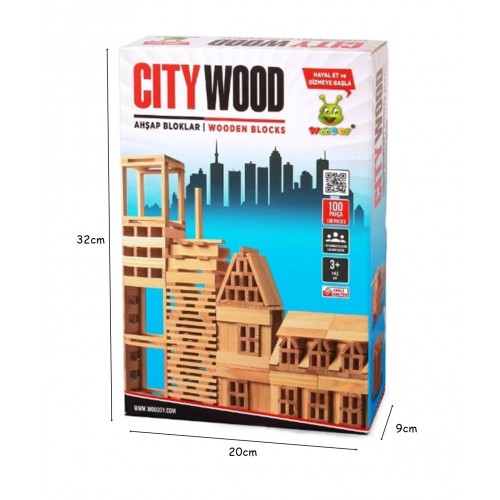 CITY WOOD - Дрвен град 100 парчиња