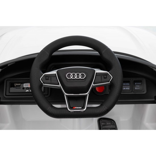 Автомобил на акумулатор - Audi RS e-tron GT 4 white licensed design
