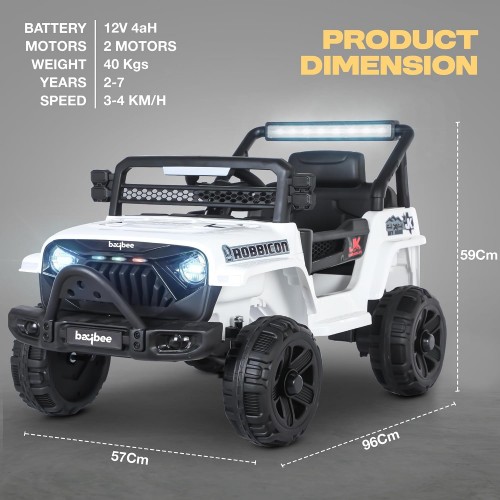 Автомобил на акумулатор - RUBICON white
