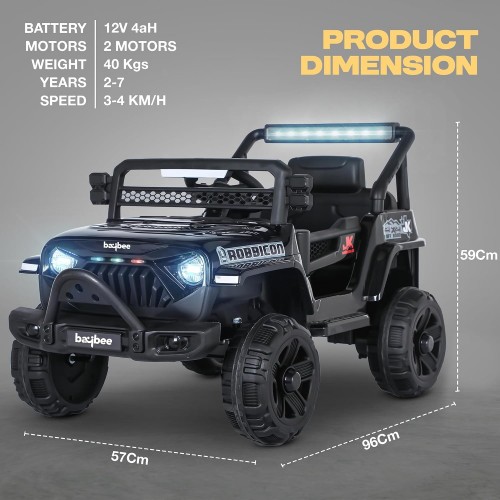 Автомобил на акумулатор - RUBICON black
