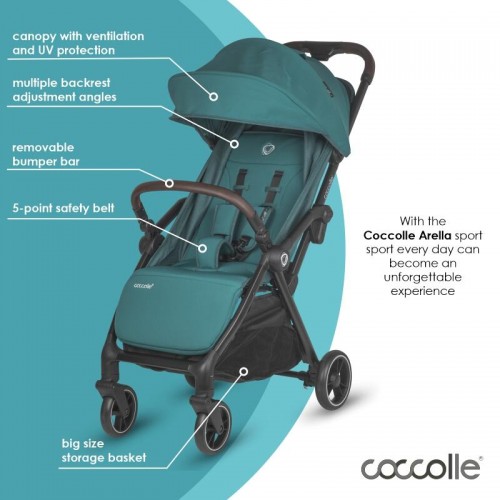 Coccolle количка - ARELLA emerald green