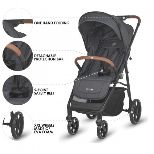 Coccolle количка - FINLEY jet black