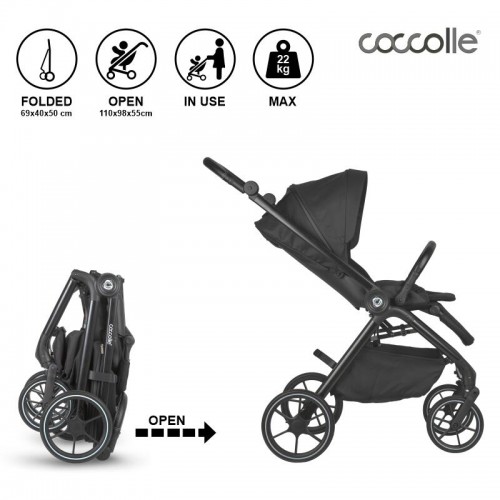 Coccolle количка SERRY Travel Sistem 2 in 1 jet black
