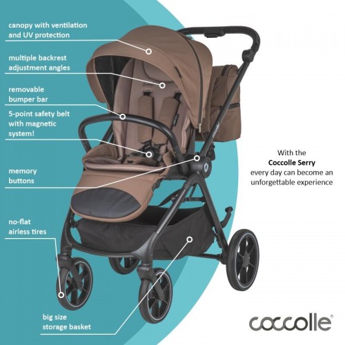 Coccolle количка SERRY Travel Sistem 2 in 1 light taupe