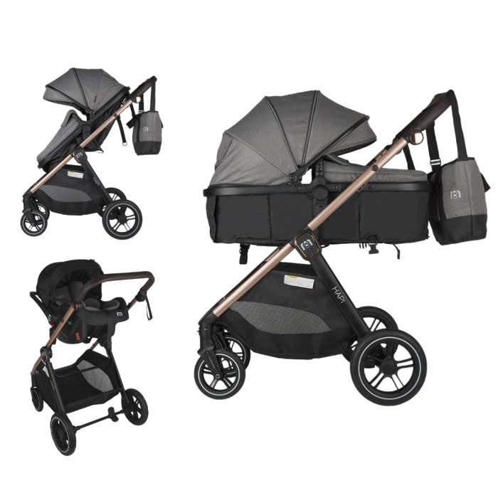 HAPI количка SOLEY (3 in 1) smoked grey