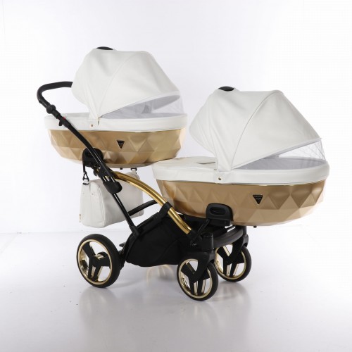 Junama Mirror Satin Duo Slim количка за близнаци (4 in 1)