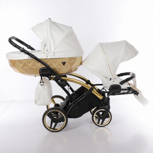 Junama Mirror Satin Duo Slim количка за близнаци (4 in 1)