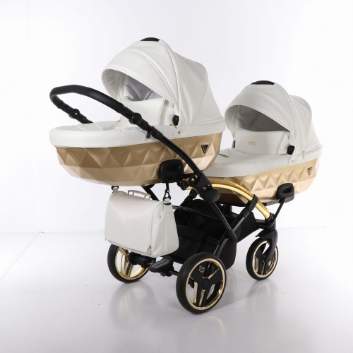 Junama Mirror Satin Duo Slim количка за близнаци (4 in 1)