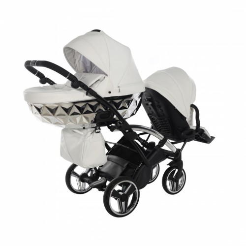 Junama Mirror Satin Duo Slim количка за близнаци (4 in 1)