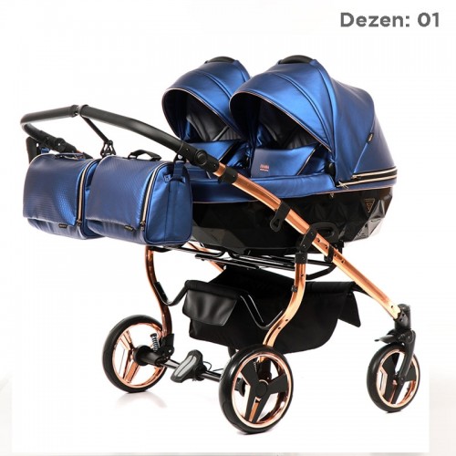 Junama Fluo line Duo количка за близнаци (4 in 1)