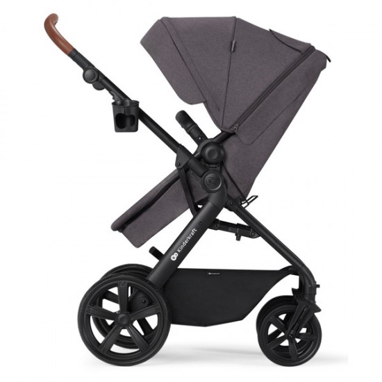 Kinderkraft A-TOUR количка за бебе сет 3 во 1 dark grey