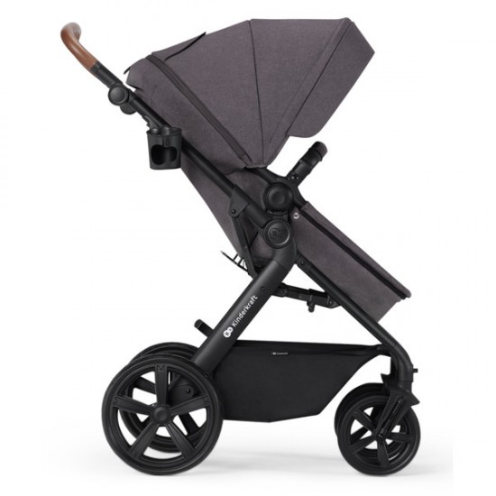 Kinderkraft A-TOUR количка за бебе сет 3 во 1 dark grey