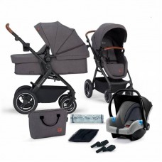 Kinderkraft B-TOUR количка за бебе сет 3 во 1 dark grey