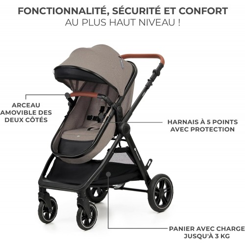 Kinderkraft ESME количка за бебе сет 3 во 1 beige