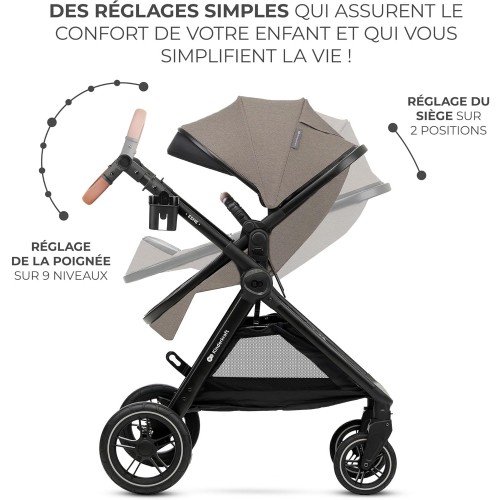 Kinderkraft ESME количка за бебе сет 3 во 1 beige