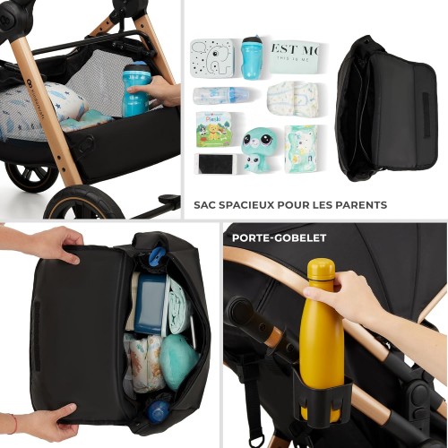 Kinderkraft ESME количка за бебе сет 3 во 1 beige