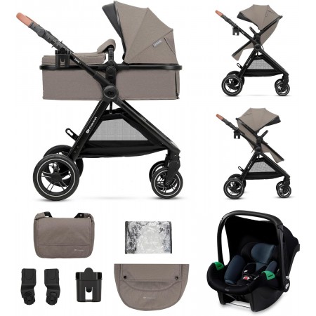 Kinderkraft ESME количка за бебе сет 3 во 1 beige