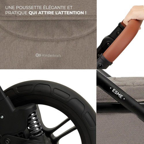 Kinderkraft ESME количка за бебе сет 3 во 1 beige