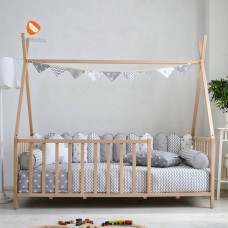 Постелнина за детско креветче MY HOME MONTESSORI grey 190/90cm.