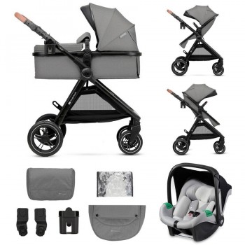 Kinderkraft ESME количка за бебе сет 3 во 1 moonlight grey