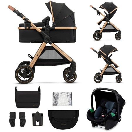 Kinderkraft ESME количка за бебе сет 3 во 1 pure black