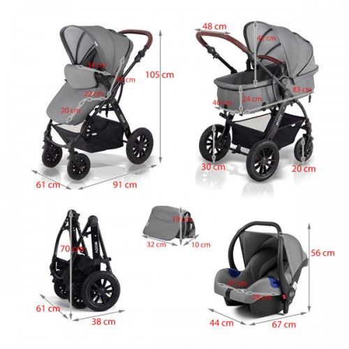Kinderkraft - Moov (3 in1) grey