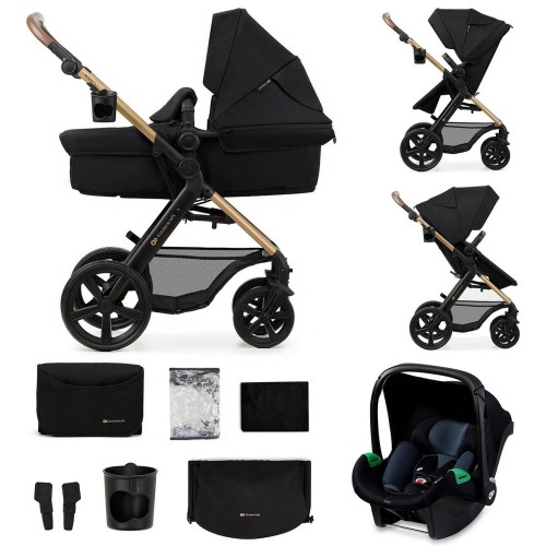 Kinderkraft MOOV 2 количка за бебе сет 3 во 1 pure black