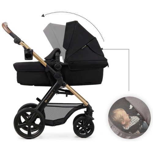 Kinderkraft MOOV 2 количка за бебе сет 3 во 1 pure black