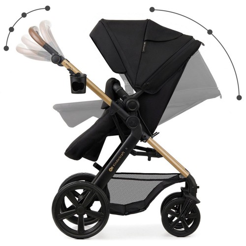 Kinderkraft MOOV 2 количка за бебе сет 3 во 1 pure black