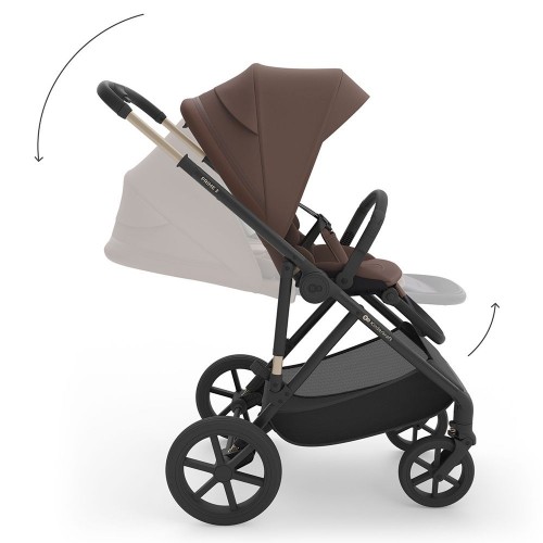 Kinderkraft PRIME 3 количка за бебе сет 3 во 1 brown