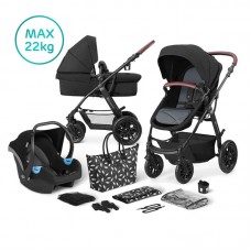 Kinderkraft XMOOV количка за бебе сет 3 во 1 black