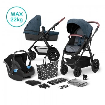 Kinderkraft XMOOV количка за бебе сет 3 во 1 denim