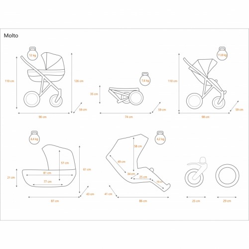 Kunert Molto (3 in 1) црн рам